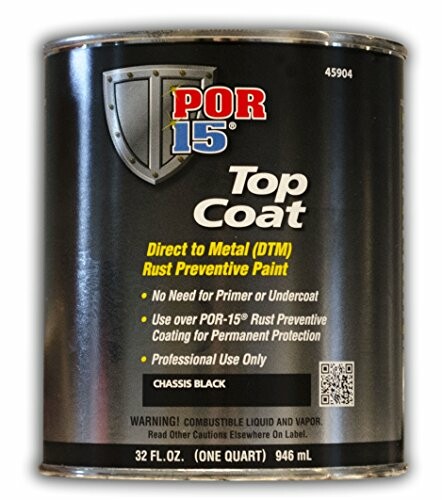 POR-15 Top Coat direct to metal rust preventive paint can.