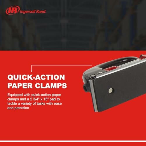 Quick-action paper clamps with pad for efficient tasks.