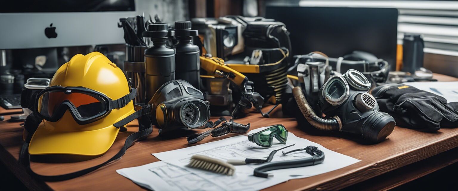 Organized safety gear for auto painting